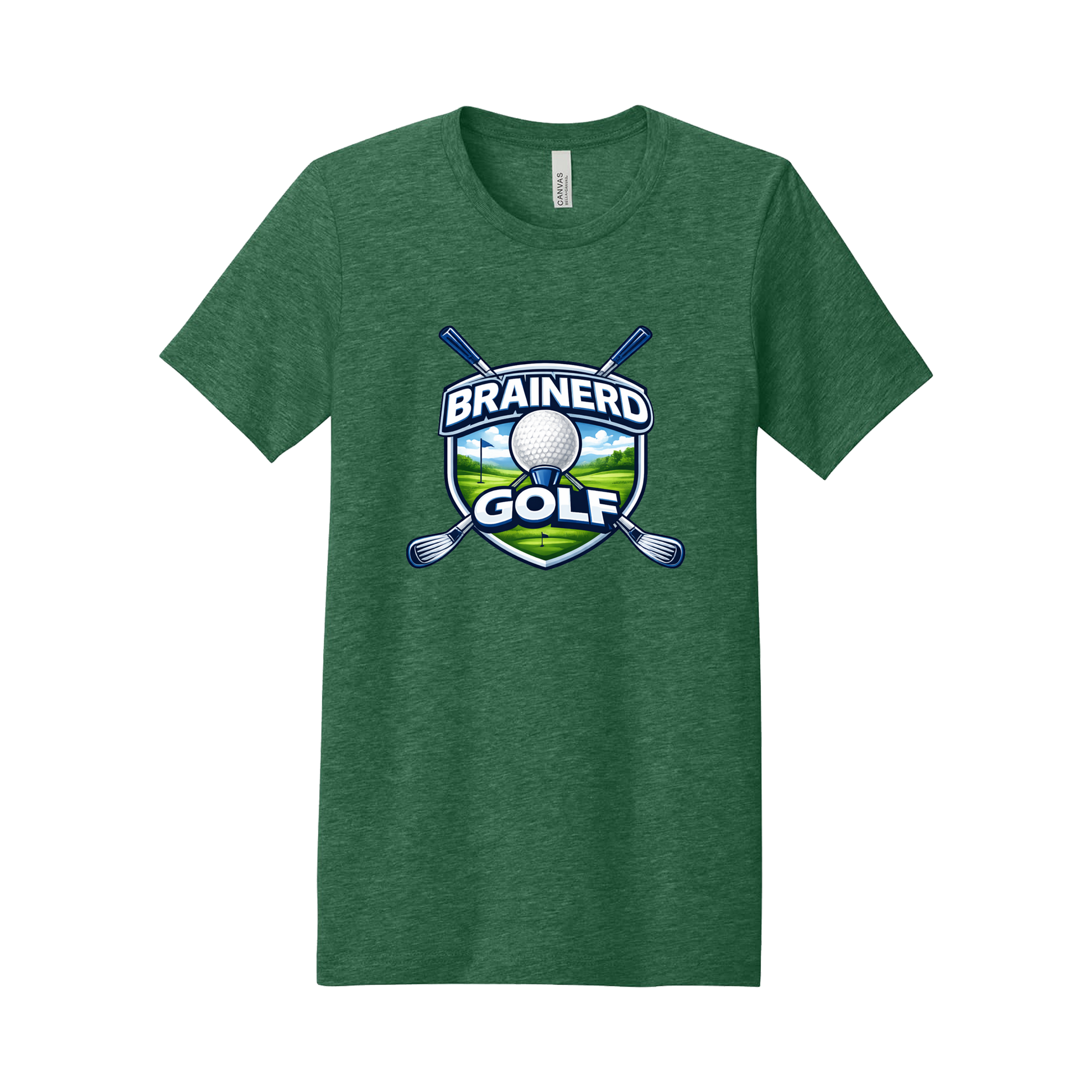 Brainerd Golf Apparel — green adult-tee front