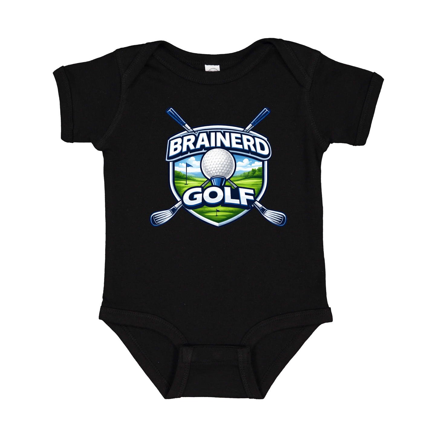 Brainerd Golf Apparel — black infant-onesie front