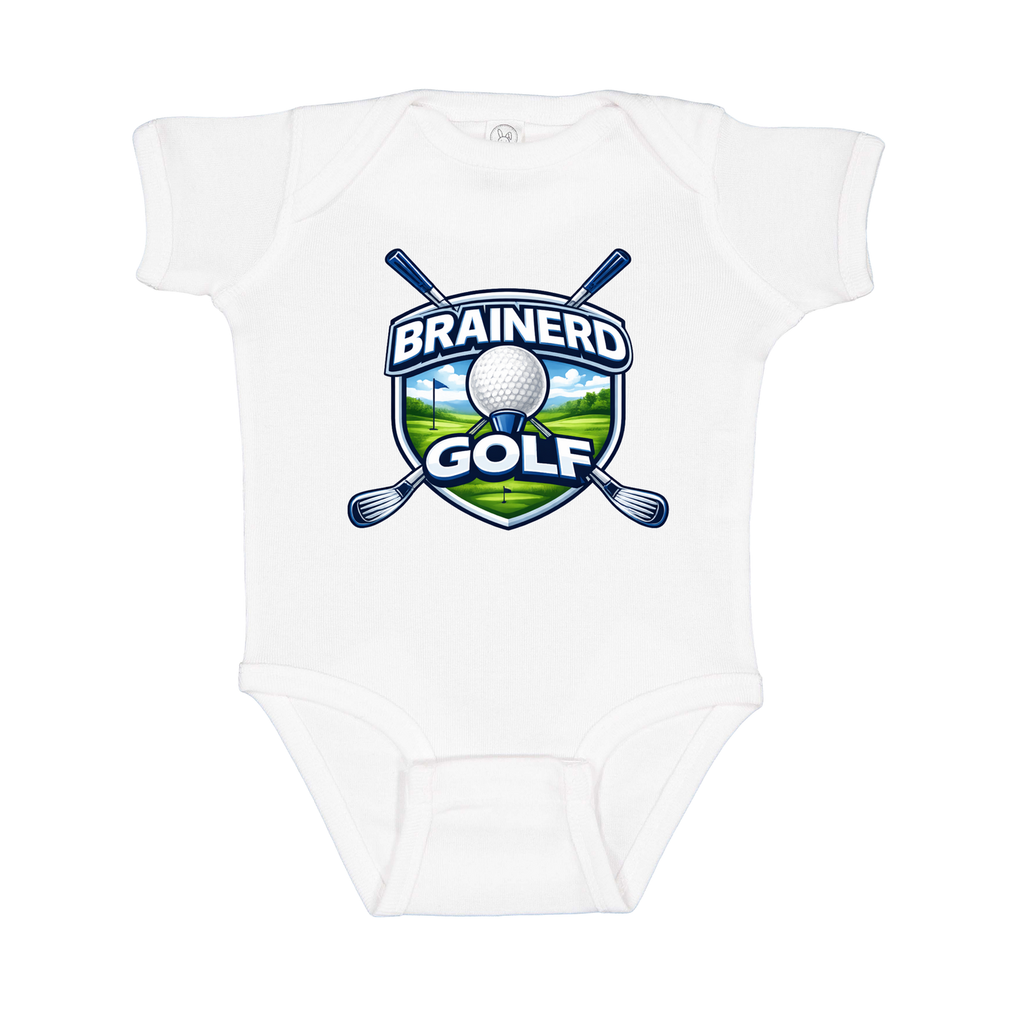 Brainerd Golf Apparel - white infant-onesie front
