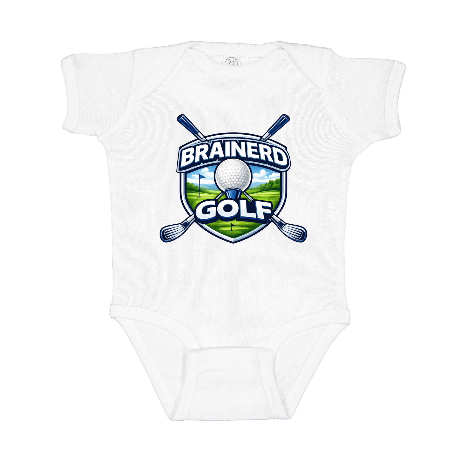 Brainerd Golf Apparel - white infant-onesie front