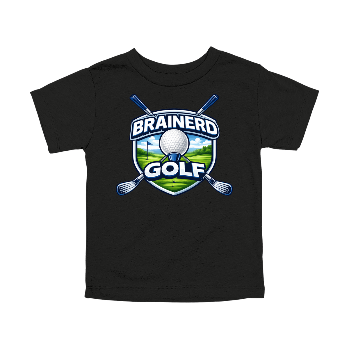 Brainerd Golf Apparel — black toddler-tee front