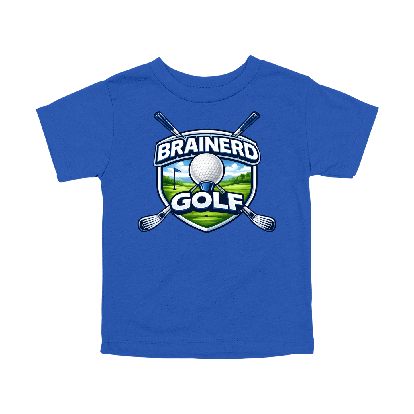 Brainerd Golf Apparel — blue toddler-tee front