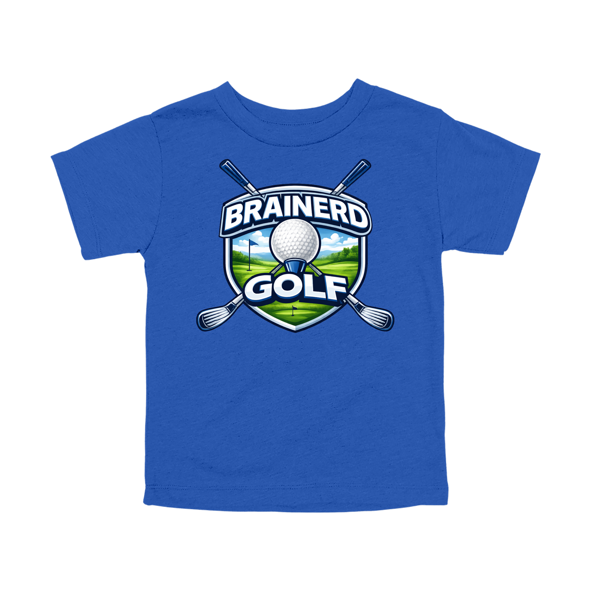 Brainerd Golf Apparel — blue toddler-tee front