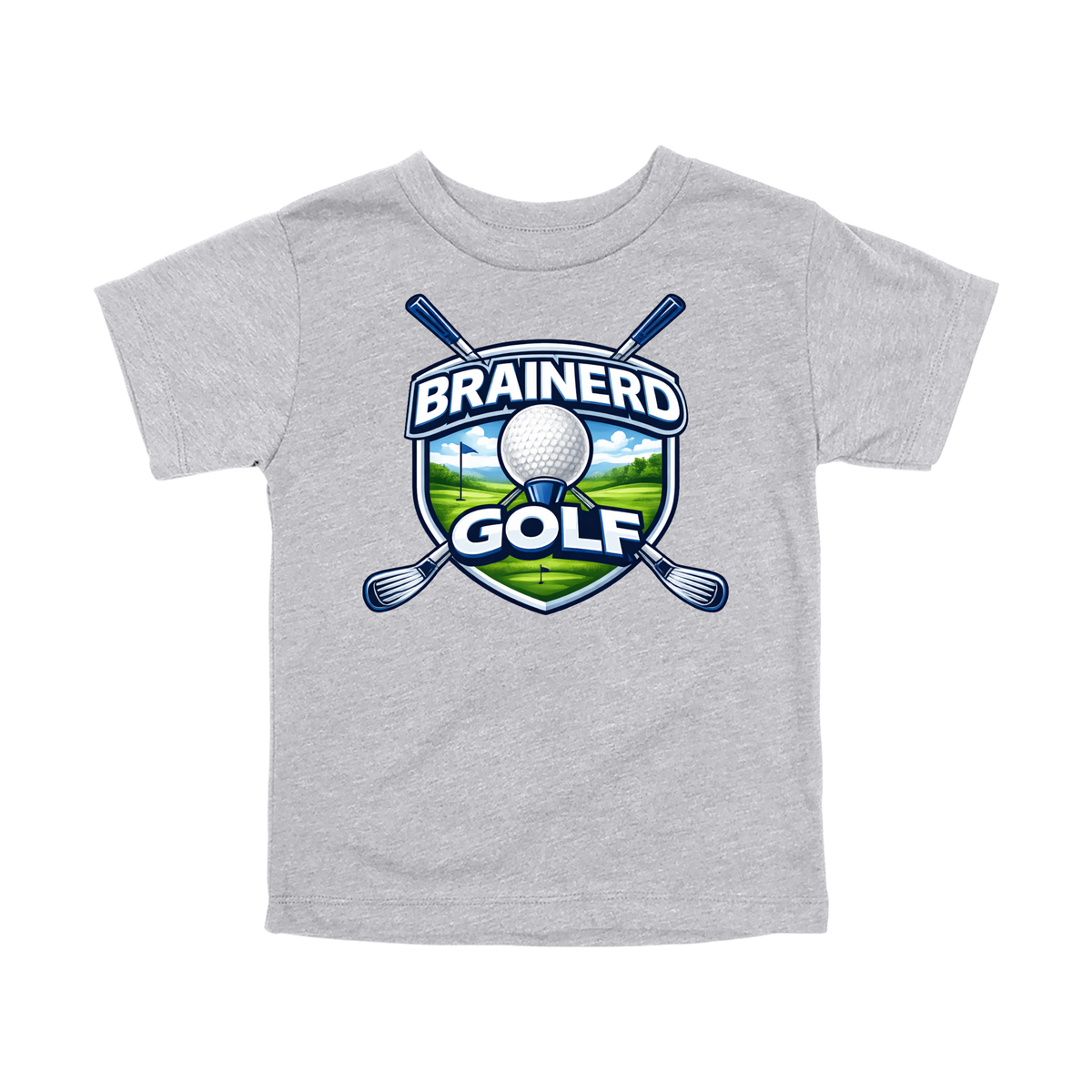Brainerd Golf Apparel — gray toddler-tee front