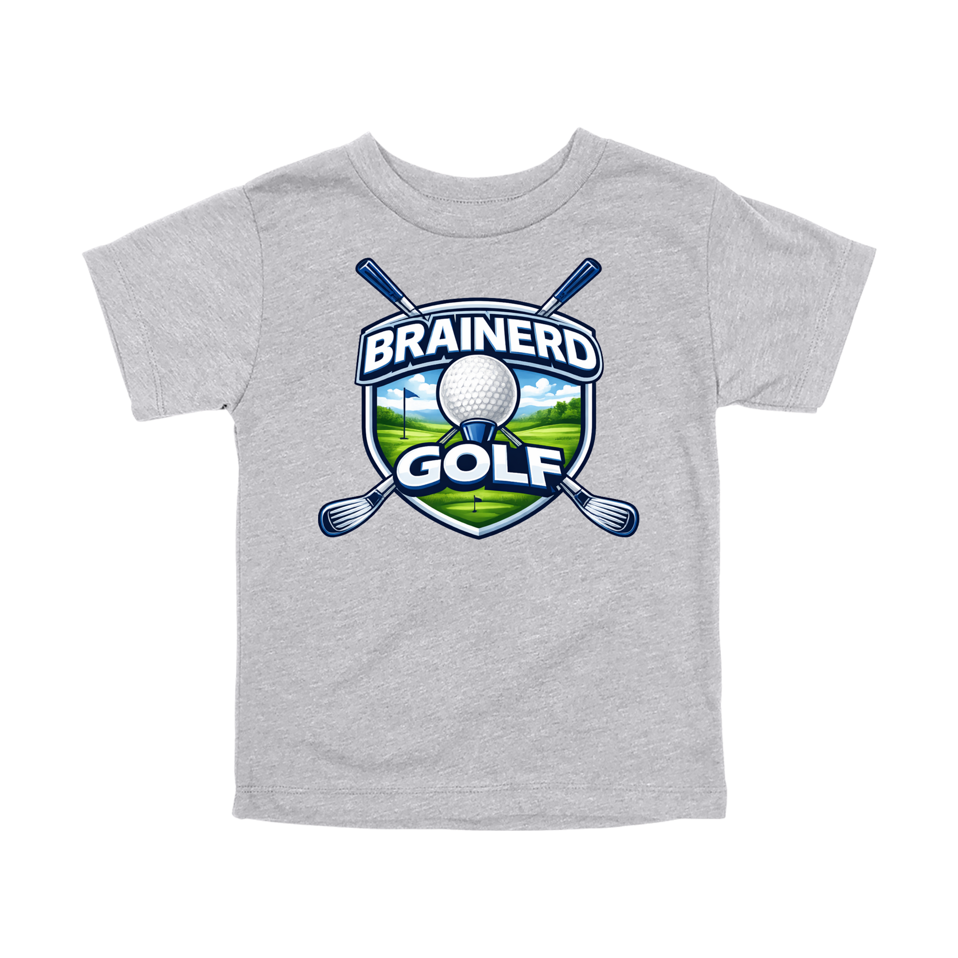 Brainerd Golf Apparel — gray toddler-tee front