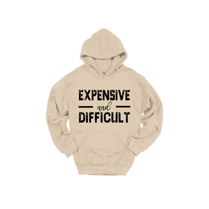 Expensive and Difficult Apparel — tan adult-hoodie front