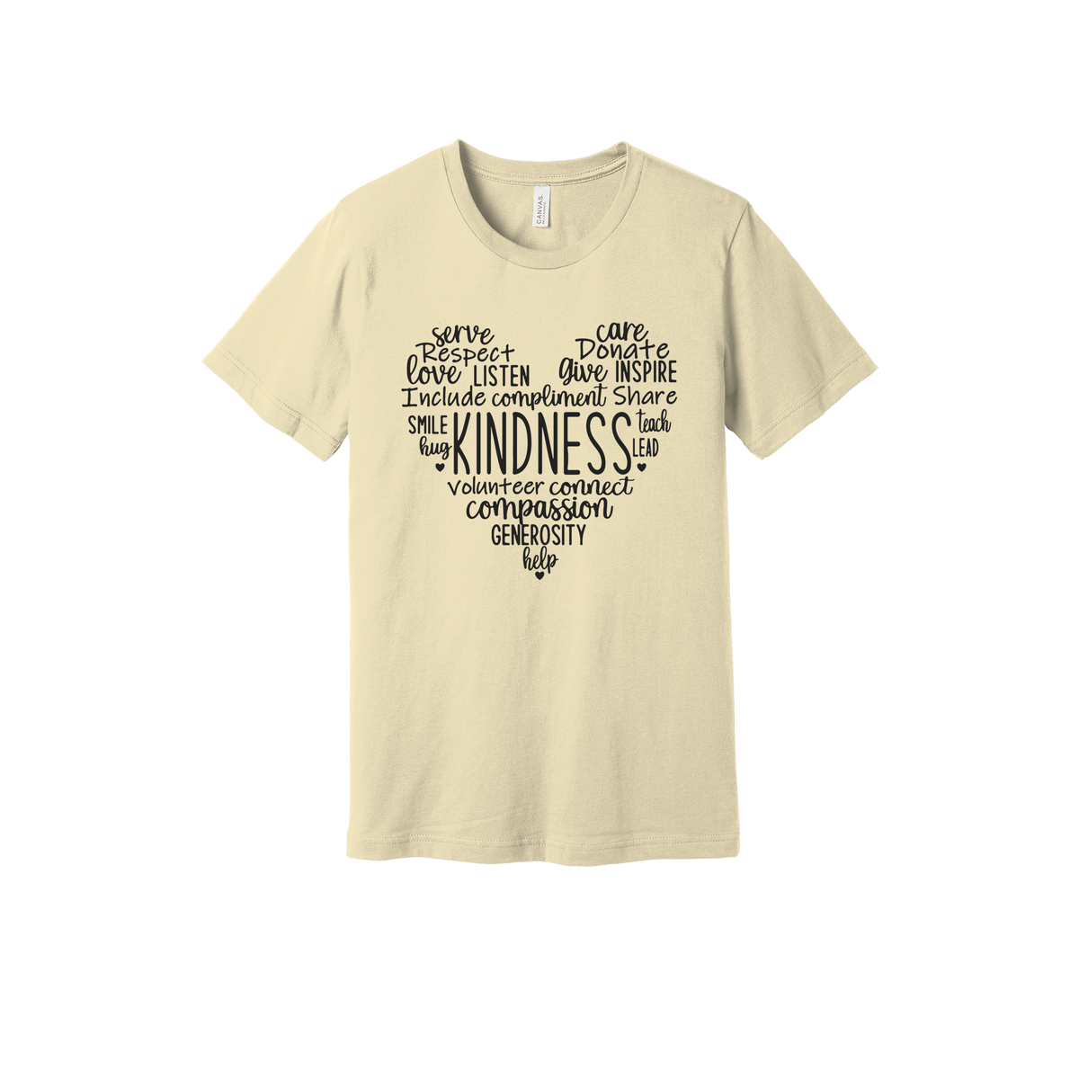 Kindness Heart Apparel — tan adult-tee front