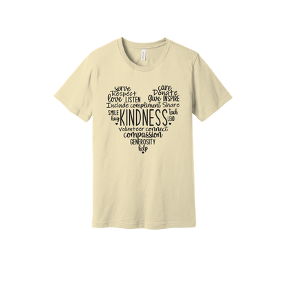 Kindness Heart Apparel — tan adult-tee front