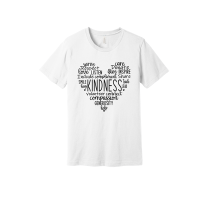 Kindness Heart Apparel — white adult-tee front
