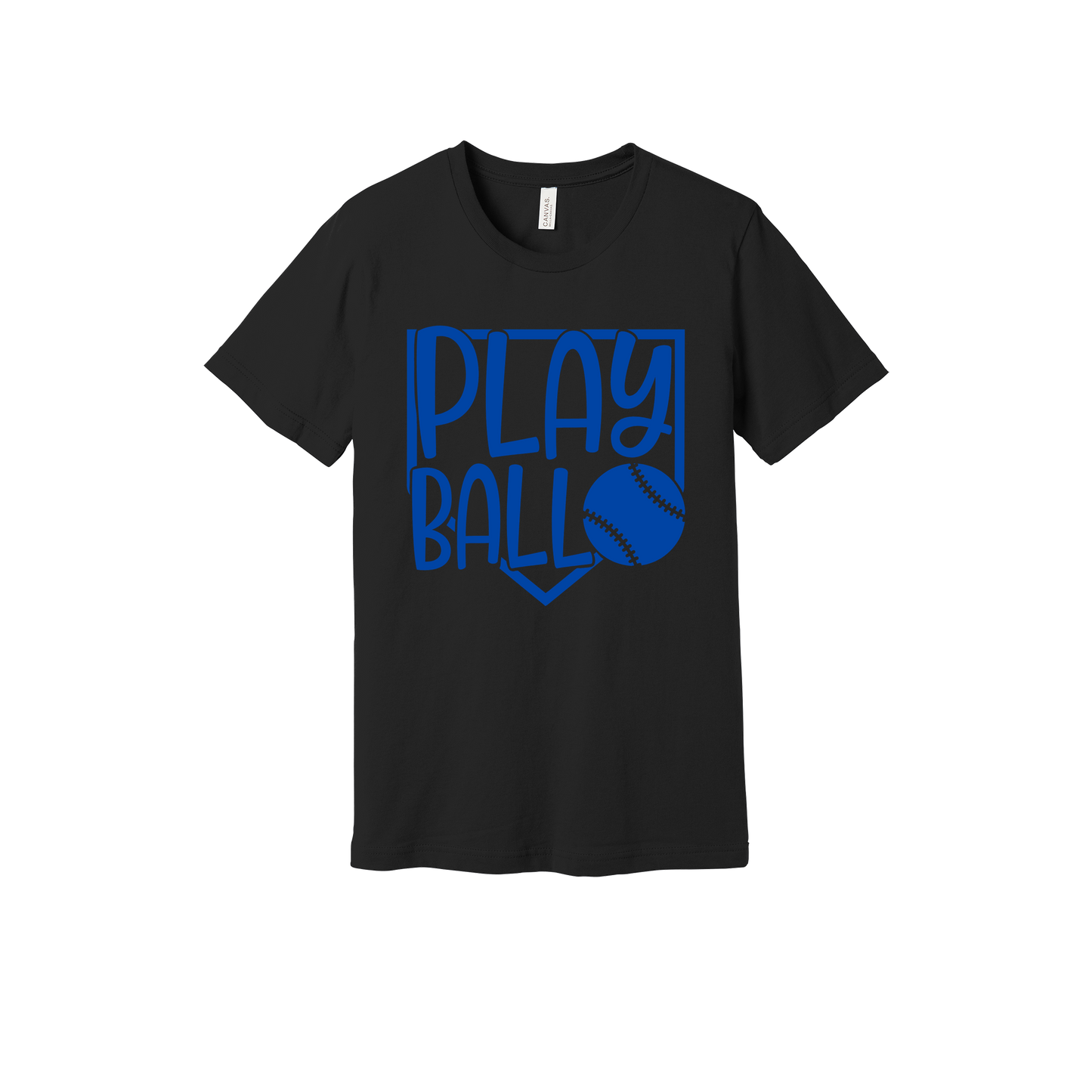 Play Ball Apparel — black adult-tee front