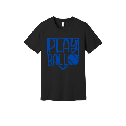 Play Ball Apparel — black adult-tee front
