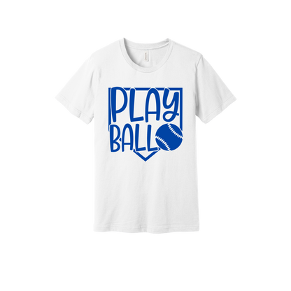 Play Ball Apparel — white adult-tee front