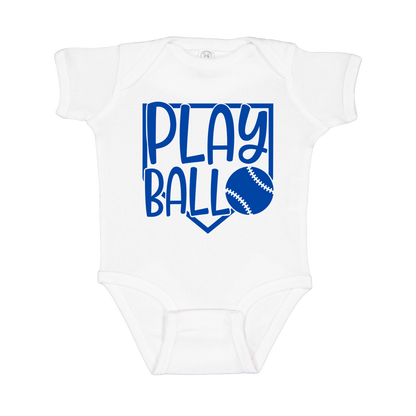 Play Ball Apparel — white infant-onesie front