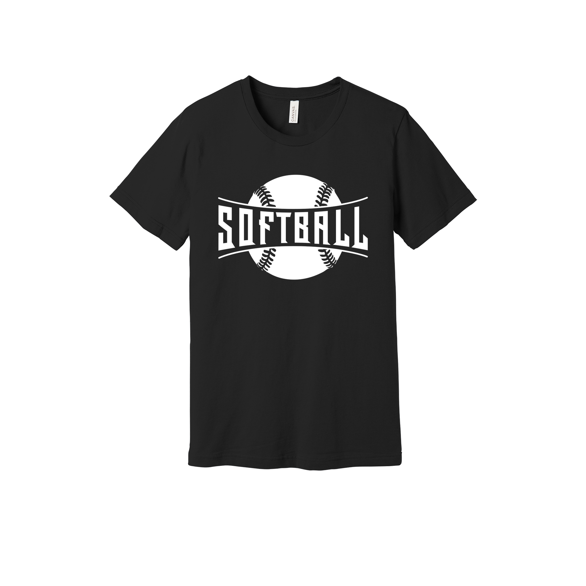 Softball Apparel — black adult-tee front