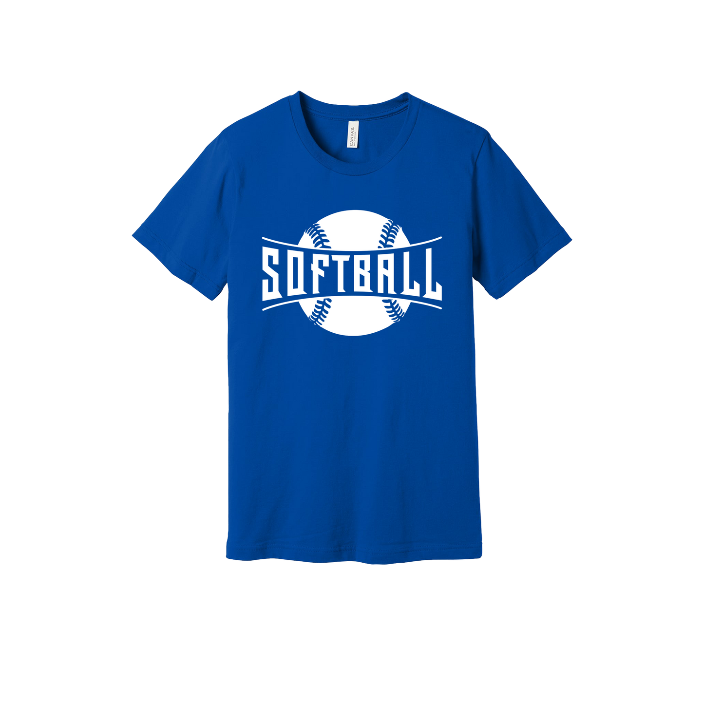 Softball Apparel — blue adult-tee front