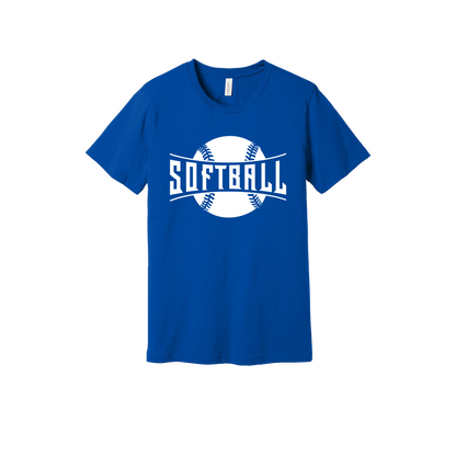 Softball Apparel — blue adult-tee front