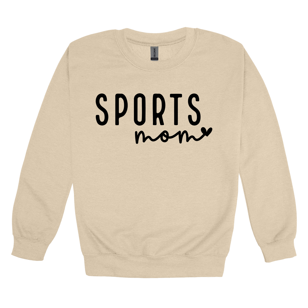 Sports Mom Apparel — tan adult-crewneck front