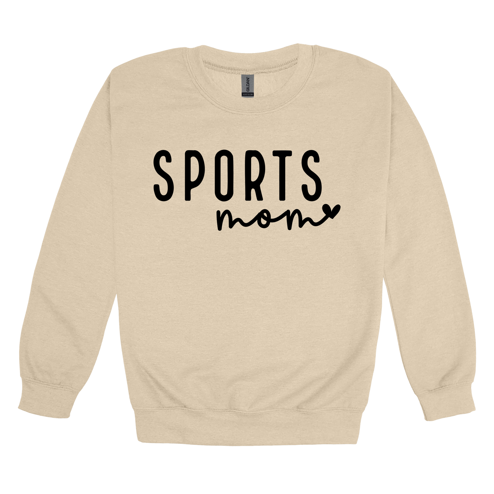 Sports Mom Apparel — tan adult-crewneck front