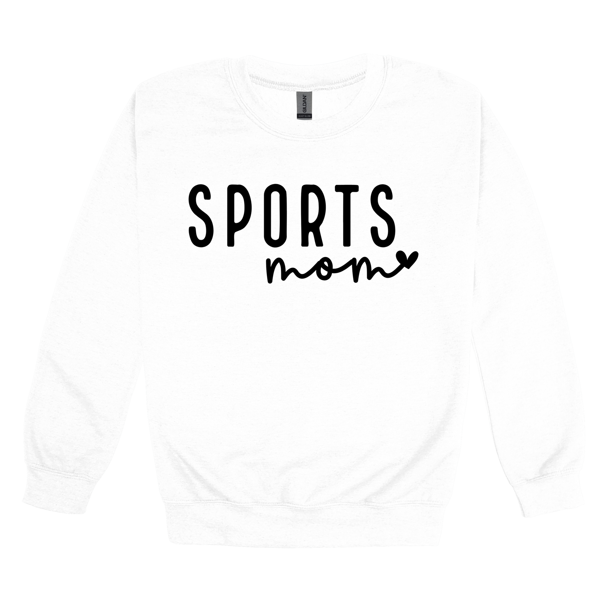 Sports Mom Apparel — white adult-crewneck front