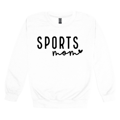 Sports Mom Apparel — white adult-crewneck front