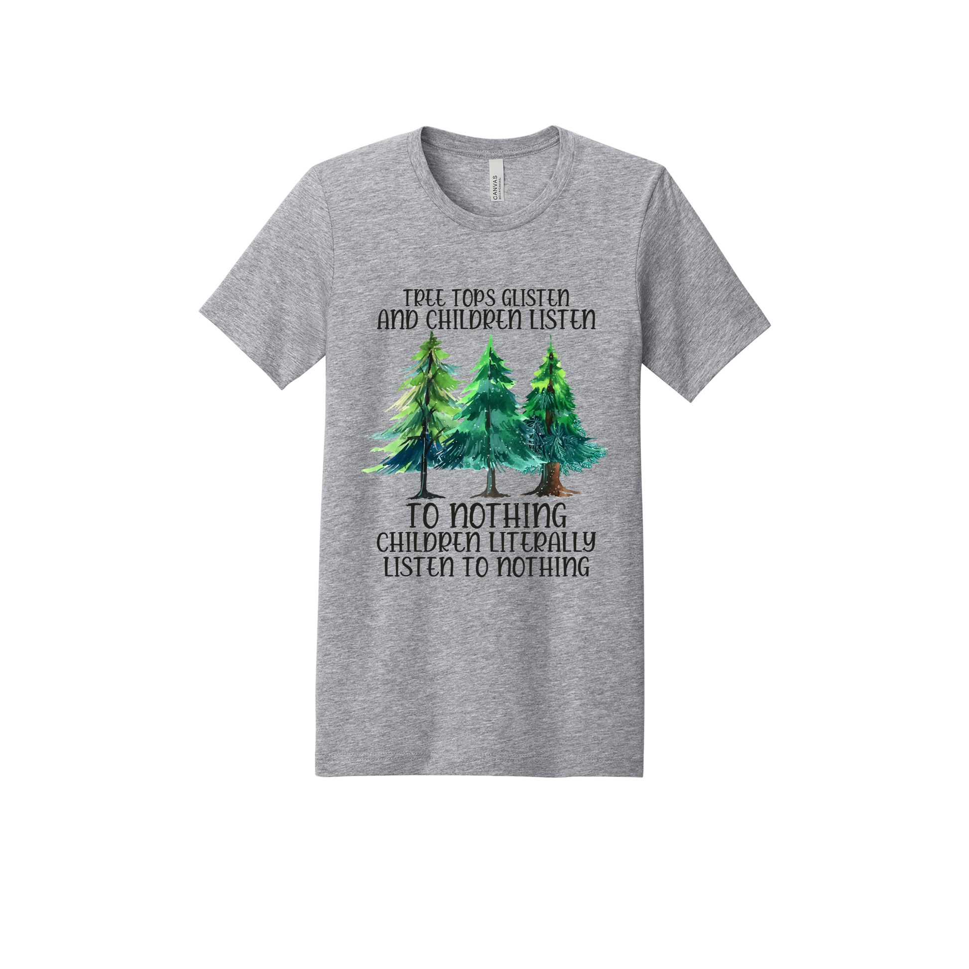 Tree 1 Apparel — gray adult-tee front