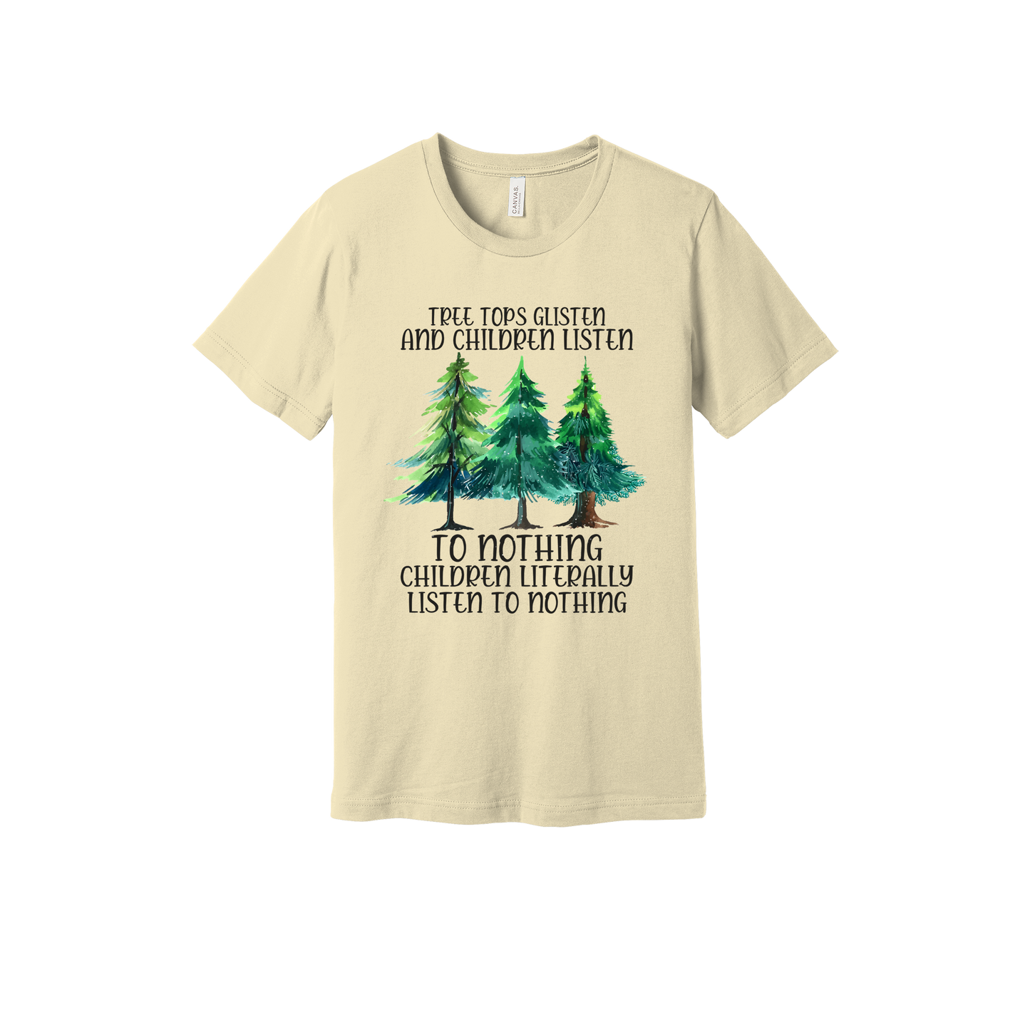 Tree 1 Apparel — tan adult-tee front