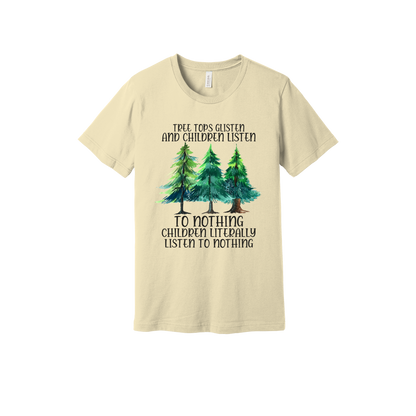 Tree 1 Apparel — tan adult-tee front