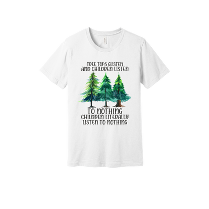 Tree 1 Apparel — white adult-tee front