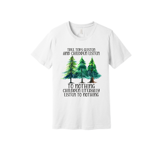 Tree 1 Apparel — white adult-tee front