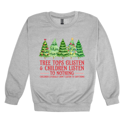 Tree 3 Apparel — gray adult-crewneck front