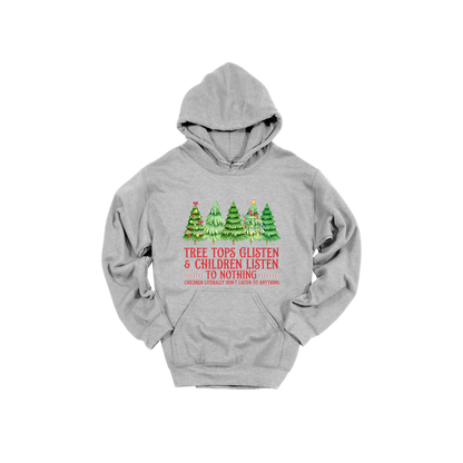 Tree 3 Apparel — gray adult-hoodie front