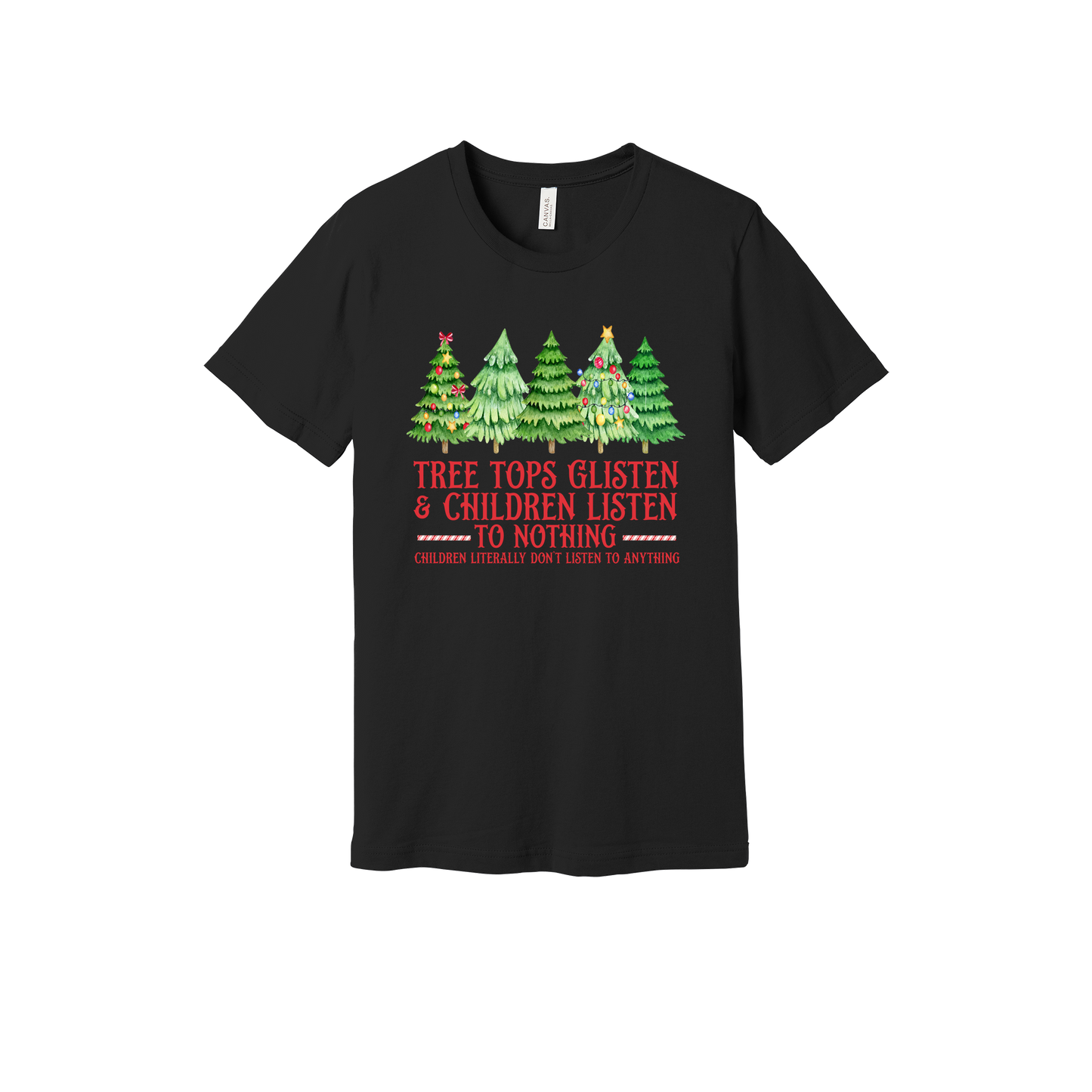 Tree 3 Apparel — black adult-tee front