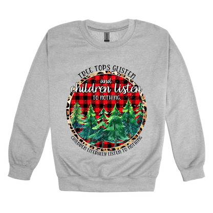 Tree 2 Apparel — gray adult-crewneck front