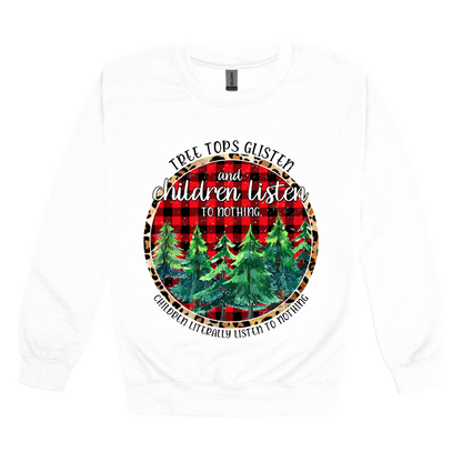 Tree 2 Apparel — white adult-crewneck front