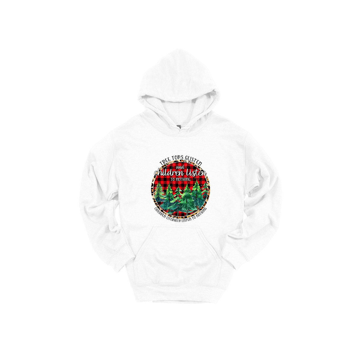 Tree 2 Apparel — white adult-hoodie front