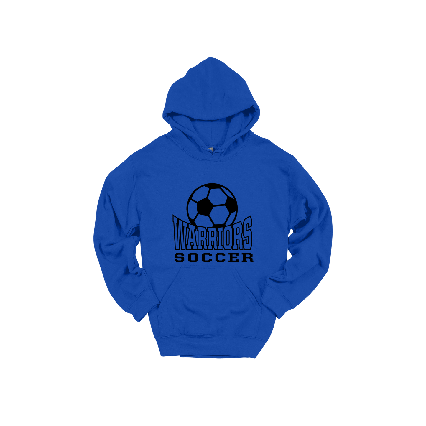 Warriors Soccer Apparel — blue adult-hoodie front