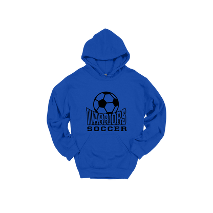 Warriors Soccer Apparel — blue adult-hoodie front