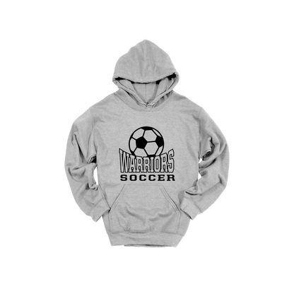 Warriors Soccer Apparel — gray adult-hoodie front