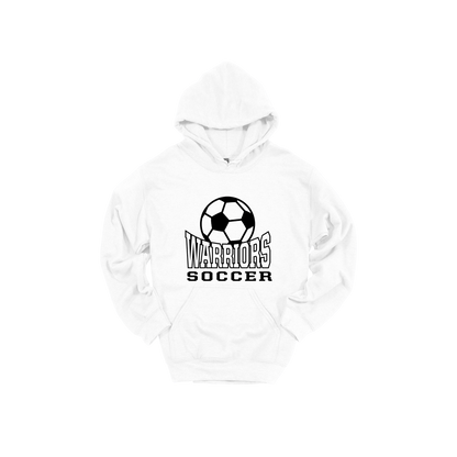 Warriors Soccer Apparel — white adult-hoodie front