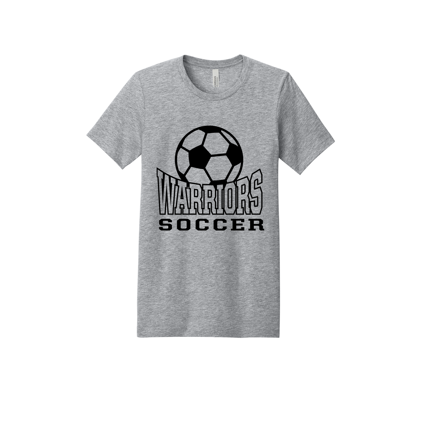 Warriors Soccer Apparel — gray adult-tee front