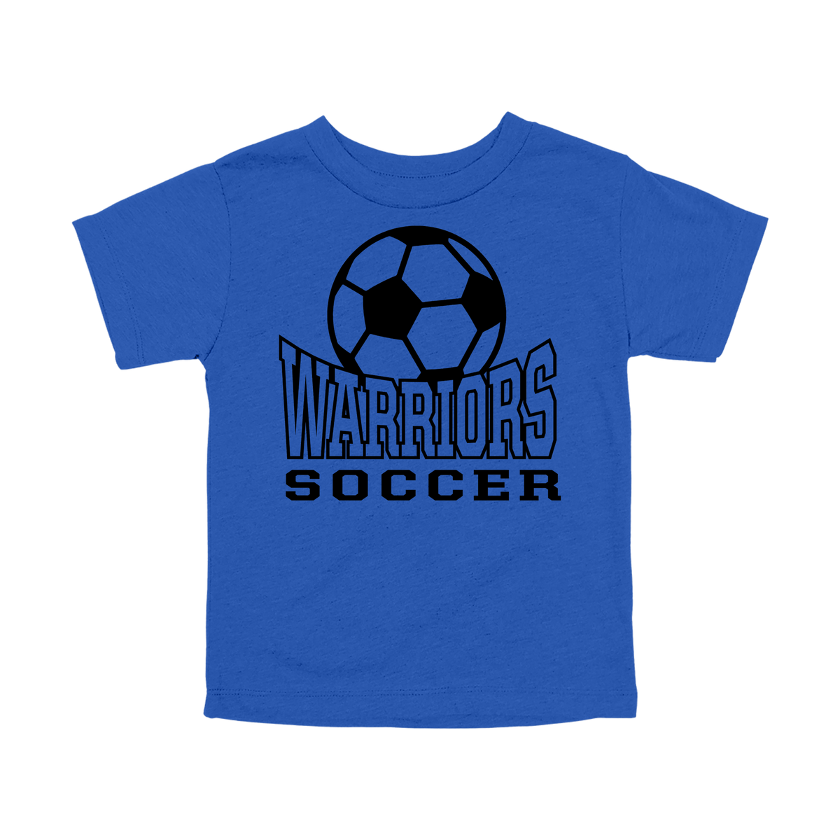 Warriors Soccer Apparel — blue toddler-tee front