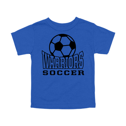 Warriors Soccer Apparel — blue toddler-tee front