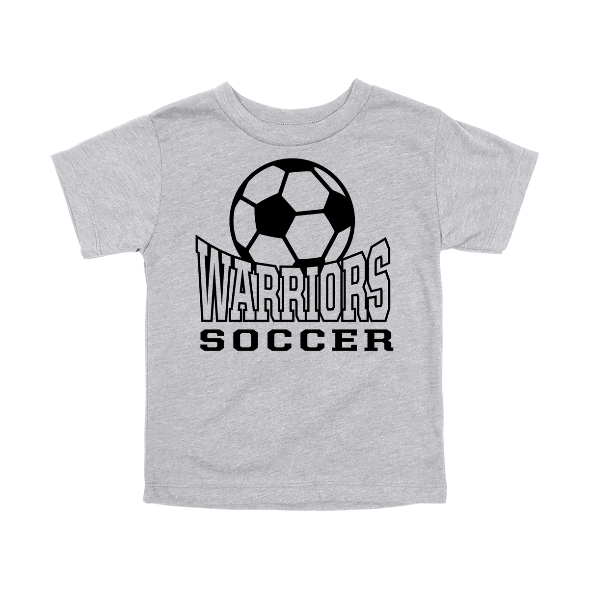 Warriors Soccer Apparel — gray toddler-tee front