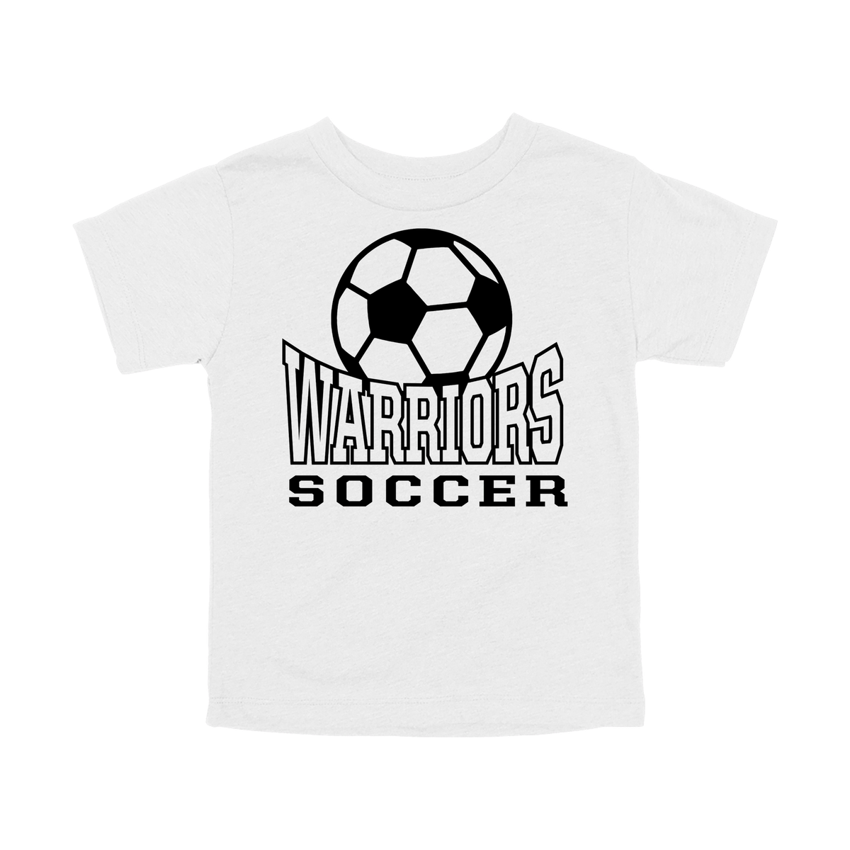 Warriors Soccer Apparel — white toddler-tee front