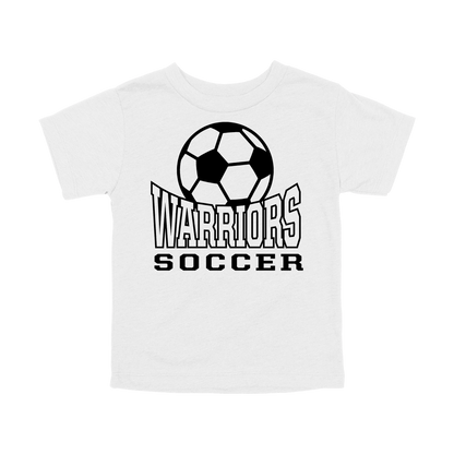 Warriors Soccer Apparel — white toddler-tee front
