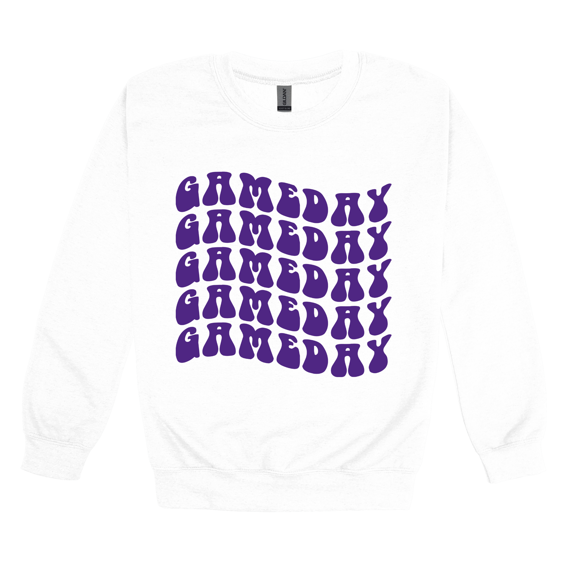 Game Day Wave Apparel - white adult-crewneck front