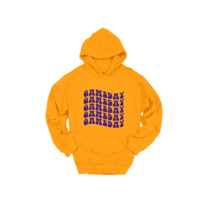 Game Day Wave Apparel — gold adult-hoodie front