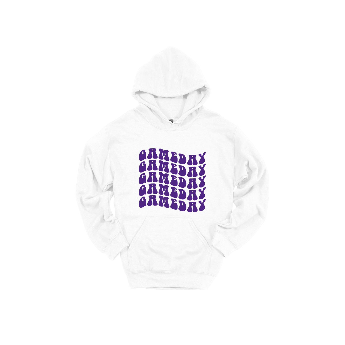 Game Day Wave Apparel - white adult-hoodie front