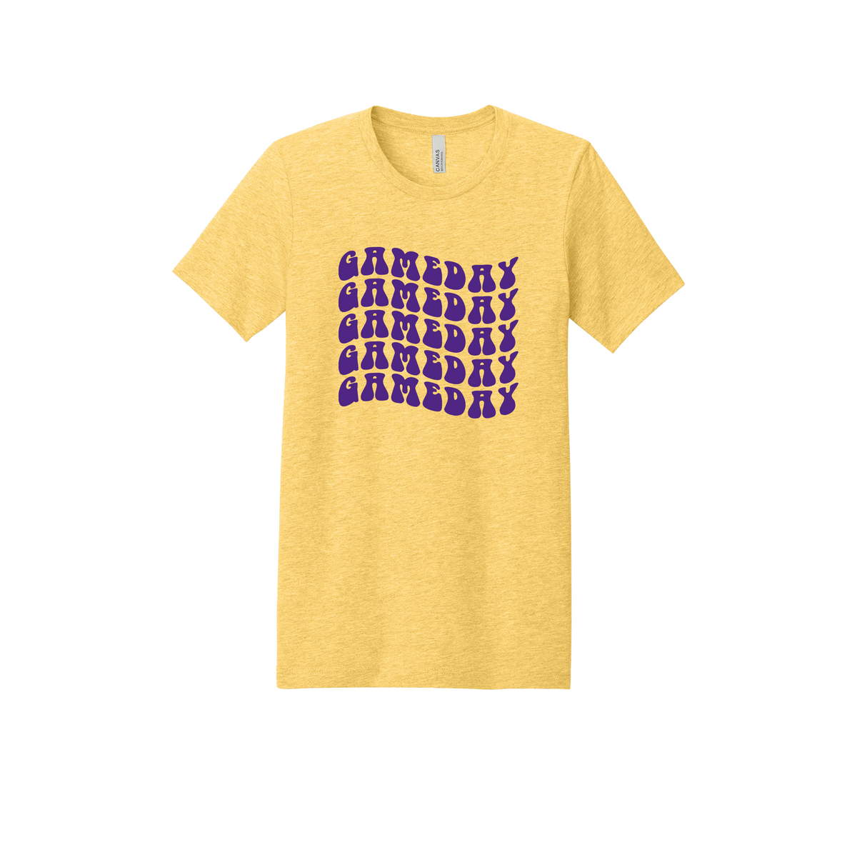 Game Day Wave Apparel — heathered-yellow-gold youth-tee front