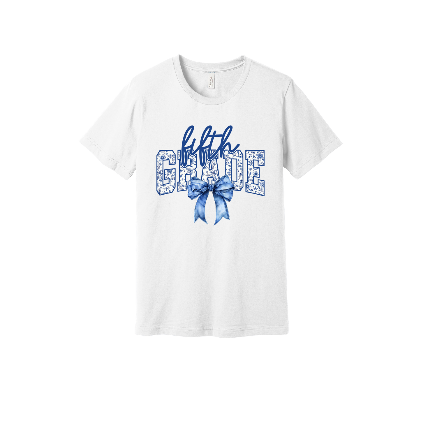 Fifth Grade Apparel design on generic tee presentation in white, front view.
